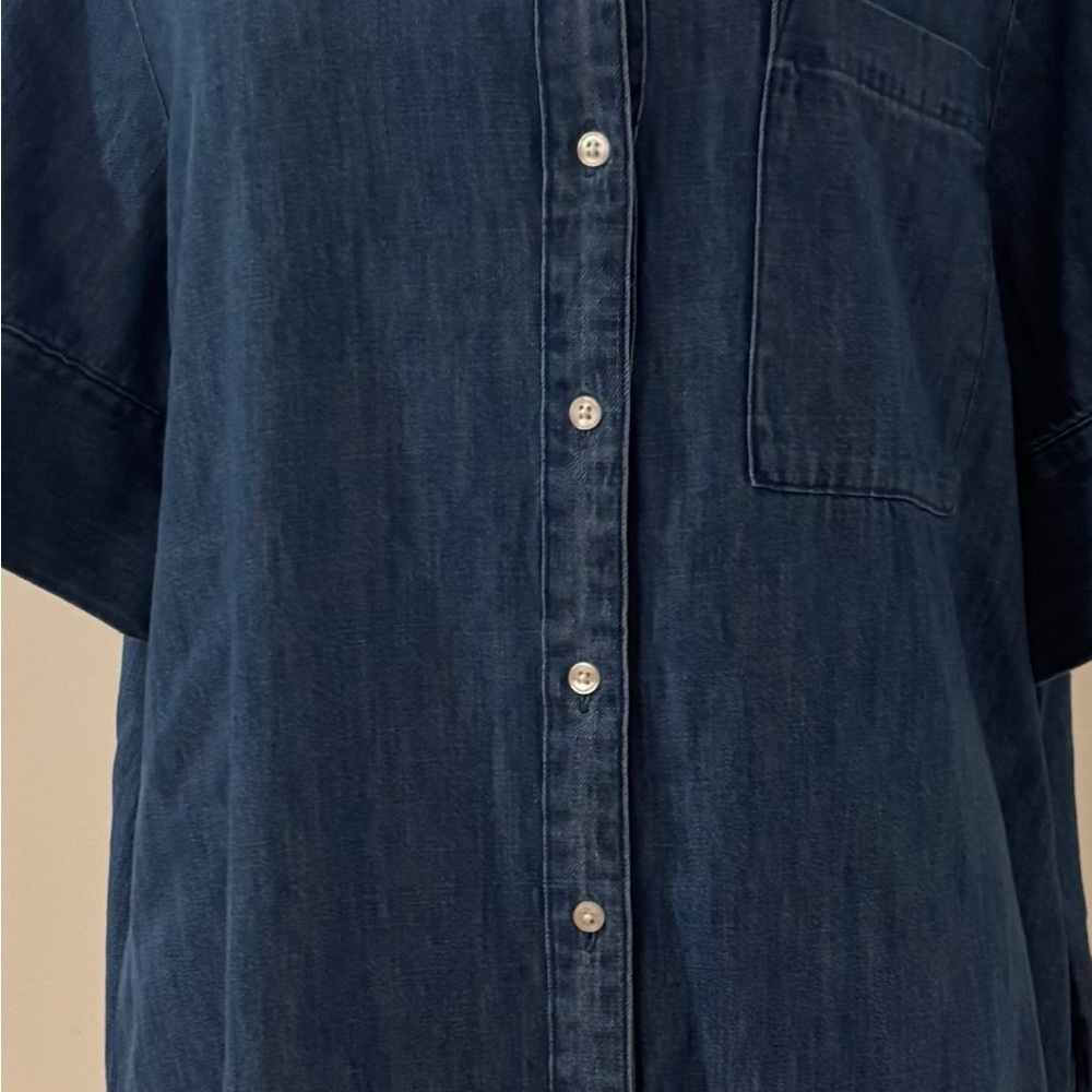 Old Navy Blue Casual Button Down Jean Dress XL PETITE - Picture 4 of 9